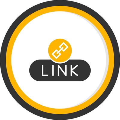 Add Link Button Glyph Two Color Circle