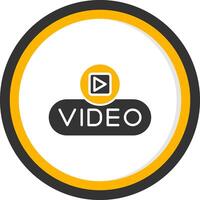 Insert Button Glyph Two Color Circle vector