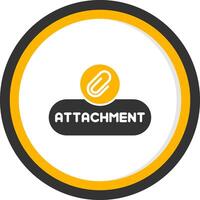 Add Attachment Button Glyph Two Color Circle vector