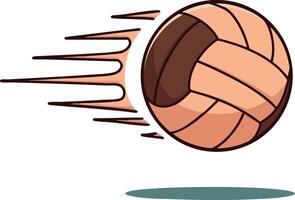 Volleyball flying ball with motion lines illustration for sports and active game design elements vector