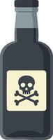 Poison bottle with skull and crossbones symbol warning of danger and toxicity illustration vector