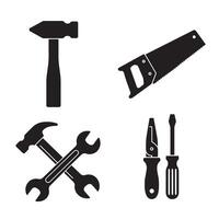 illustration of a tool set isolated on white vector