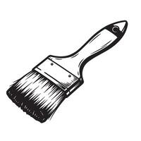Classic black and white paintbrush illustration suitable for decoration and design projects vector