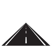A visually appealing black road perspective design with white lines on a clean white background ready for your design. vector