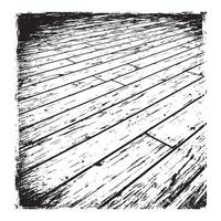 Grunge textured illustration depicting weathered wood planks creating a textured pattern with perspective and visible grain vector