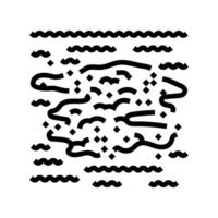 colored foam floating river chemical pollution line icon illustration vector
