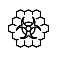 biohazard background chemical pollution line icon illustration vector