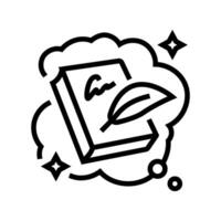 publishing book dream line icon illustration vector