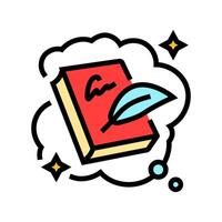 publishing book dream color icon illustration vector