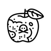 pesticide residue fruit line icon illustration vector