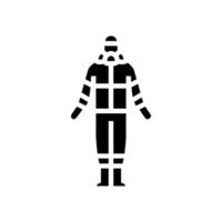 farm worker protective gear glyph icon illustration vector