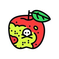 pesticide residue fruit color icon illustration vector