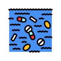 pills water stream color icon illustration vector