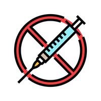 no access healthcare color icon illustration vector