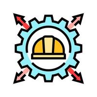 workforce increase industrial zone color icon illustration vector