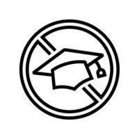 school dropout line icon illustration vector
