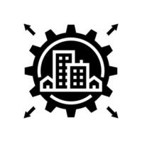 infrastructure expansion glyph icon illustration vector