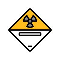 radiation hazardous container radioactive pollution color icon illustration vector