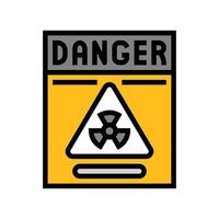 caution radioactive pollution color icon illustration vector