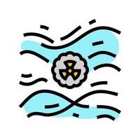 particles air radioactive pollution color icon illustration vector