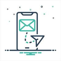 Mix icon send vector