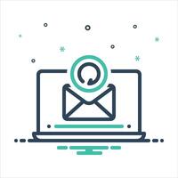 Mix icon correspondence vector