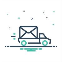 Mix icon delivery vector