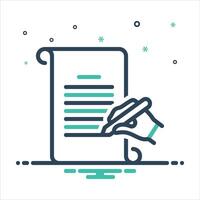 Mix icon write-letter vector