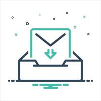 Mix icon inbox vector