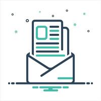 Mix icon newsletter vector