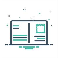 Mix icon postcard vector