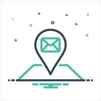 Mix icon address vector