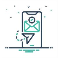 Mix icon receive vector