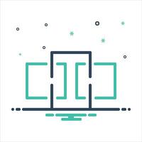 Mix icon merge vector