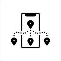 Solid tracking icon vector