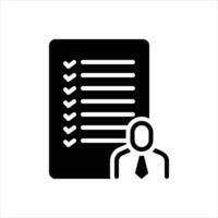 Solid icon planning vector