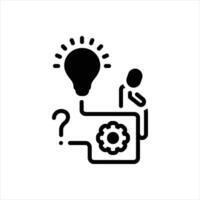 Solid icon problem-solving vector