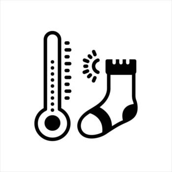 Solid icon staying-warm vector
