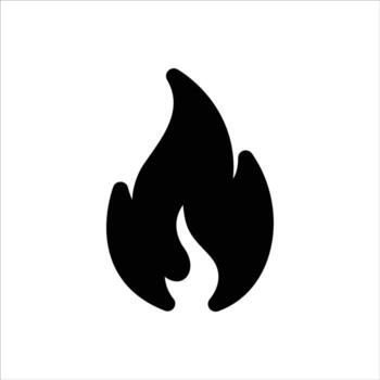 Solid icon fire vector