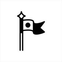Solid icon flag vector