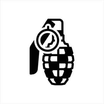 Solid icon bomb vector