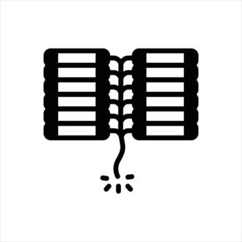 Solid icon firework crackers vector