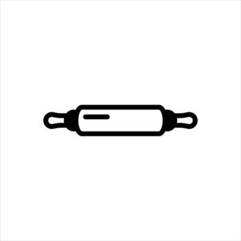 Solid icon rolling-pin vector