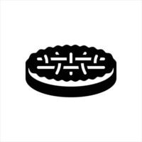 Solid icon pie vector