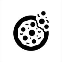 Solid icon cookie vector