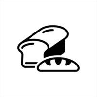 Solid icon bread vector