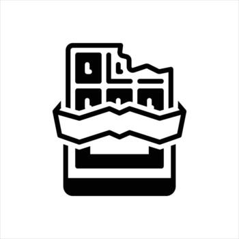 Solid icon chocolate vector