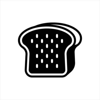 Solid icon toast-bread vector