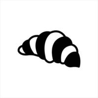 Solid icon croissant vector