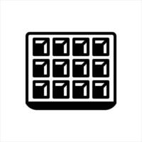 Solid icon waffle vector